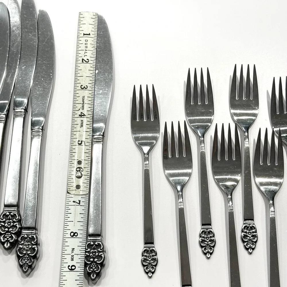 Oneida ONEIDACRAFT Deluxe NORDIC CROWN Set Of 15 Stainless MCM Flatware